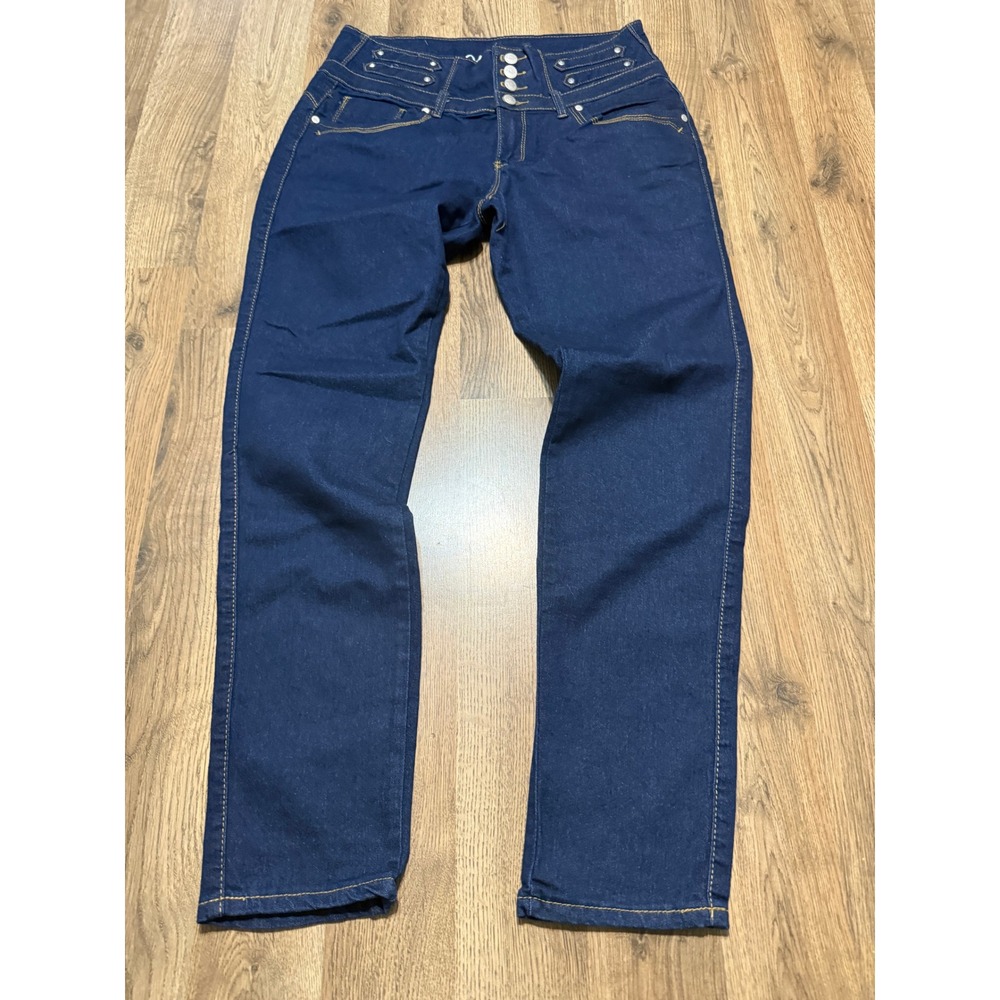 Kaba Jeans Skinny Jeans Womens Size 16 Dark Wash Blue High Rise Button Fly